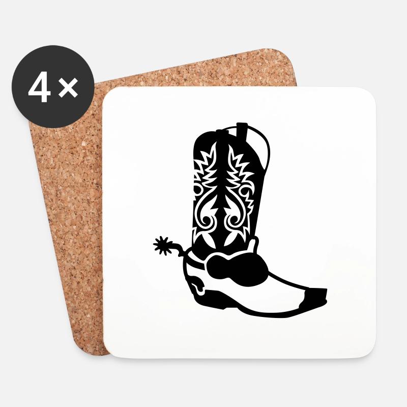cowboy - Untersetzer (4er-Set) - Weiß