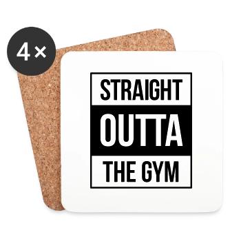 straight outta the gym - Untersetzer (4er-Set) - Weiß - Vorne