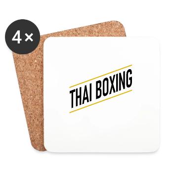 Thai Boxer - Coasters (set of 4) - white - Front
