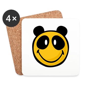 Smiley Panda - Coasters (set of 4) - white - Front