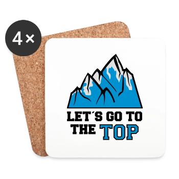 mountain_lets_go_to_the_top_3 - Dessous de verre (lot de 4) - blanc - Devant