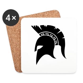 sparta_helm - Dessous de verre (lot de 4) - blanc - Devant