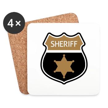 sheriff - Coasters (set of 4) - white - Front