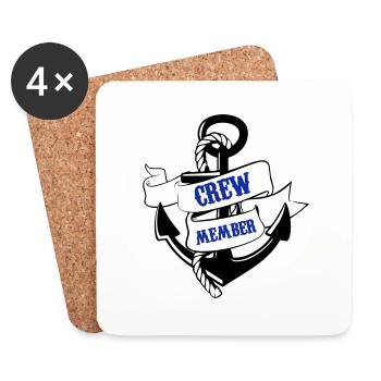 crew member anker 02 - Untersetzer (4er-Set) - Weiß - Vorne