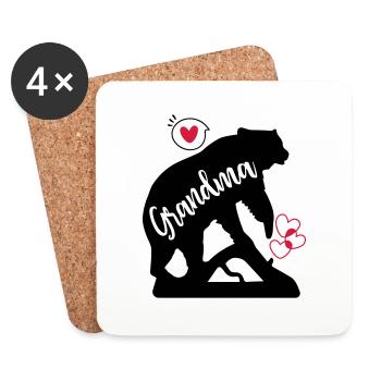 Grandma Bear - Coasters (set of 4) - white - Front