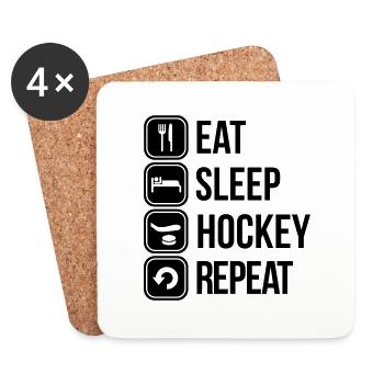 Eishockey - Untersetzer (4er-Set) - Weiß - Vorne