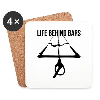 Life behind bars - Coasters (set of 4) - white - Front