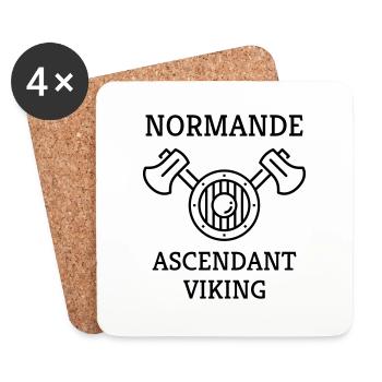 Normandie / Normand / Normande / France/ Normandy - Coasters (set of 4) - white - Front
