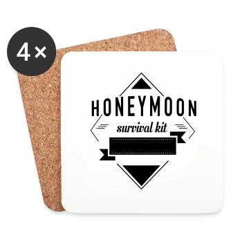 honeymoon_survival_kit_c - Dessous de verre (lot de 4) - blanc - Devant