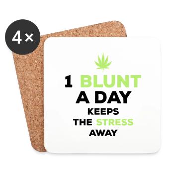 blunt day stress away - Untersetzer (4er-Set) - Weiß - Vorne