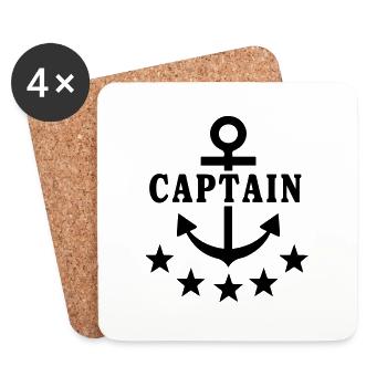 Captain Boat - Untersetzer (4er-Set) - Weiß - Vorne