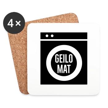 Geilomat - Untersetzer (4er-Set) - Weiß - Vorne