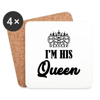 im his queen - Untersetzer (4er-Set) - Weiß - Vorne