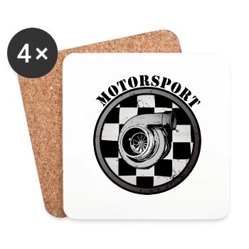 Motorsport - Coasters (set of 4) - white - Front