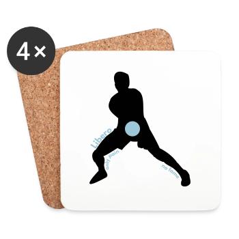 Libero only pain, no fame - Coasters (set of 4) - white - Front