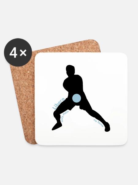 Libero only pain, no fame - Coasters (set of 4) - white