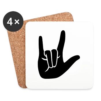 Main Rock - Untersetzer (4er-Set) - Weiß - Vorne