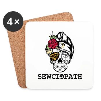Sewciopath - Coasters (set of 4) - white - Front
