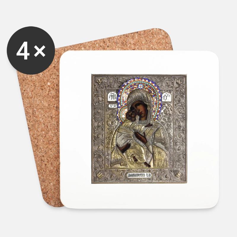 Ikone. Orthodox icon - Untersetzer (4er-Set) - Weiß