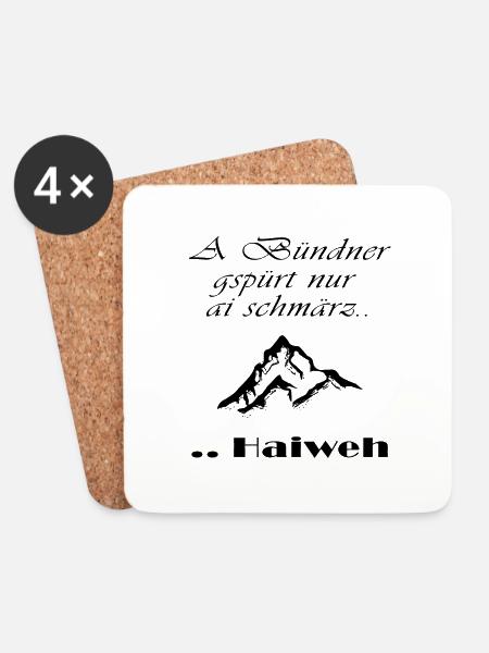 bündner - Untersetzer (4er-Set) - Weiß