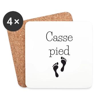 Casse pied ! 👣 - Dessous de verre (lot de 4) - blanc - Devant