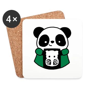 Panda TSRM Radiologie-Techniker - Untersetzer (4er-Set) - Weiß - Vorne