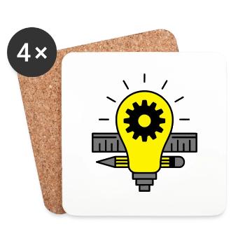 Engineering bulb - Coasters (set of 4) - white - Front