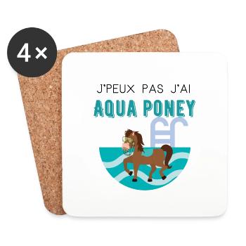 Je peux pas j'ai aquaponey - Dessous de verre (lot de 4) - blanc - Devant