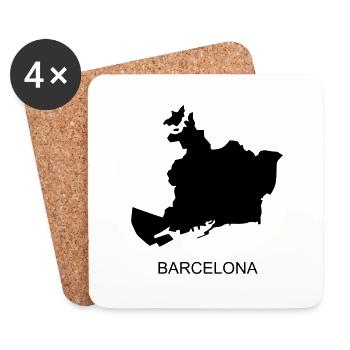 Barcelona - Untersetzer (4er-Set) - Weiß - Vorne
