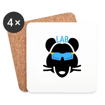 LAB RAT - MEDIZINISCHER LABORTECHNIKER - Untersetzer (4er-Set) - Weiß - Vorne