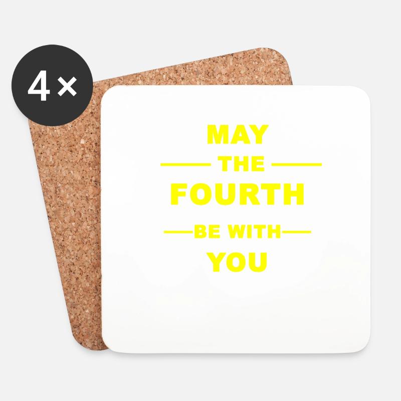 may the fourth be with you - Untersetzer (4er-Set) - Weiß