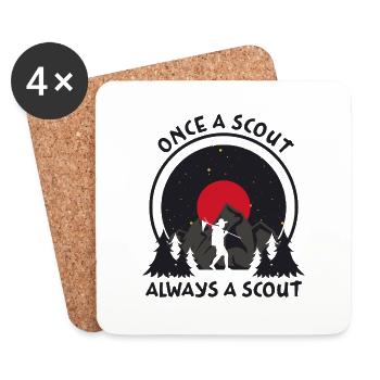 Scout Toujours ! - Dessous de verre (lot de 4) - blanc - Devant