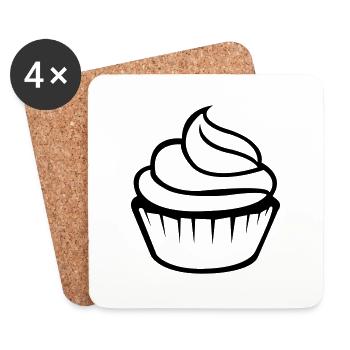 cupcake - Untersetzer (4er-Set) - Weiß - Vorne