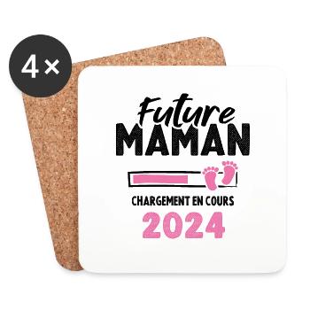 Future Maman 2024 Chargement En Cours - Dessous de verre (lot de 4) - blanc - Devant
