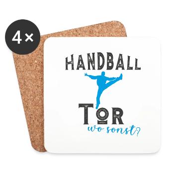 Handball Torwart Torhüter - Untersetzer (4er-Set) - Weiß - Vorne