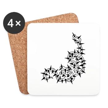 Long Way 2 - Coasters (set of 4) - white - Front
