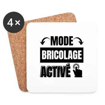 mode bricolage - Dessous de verre (lot de 4) - blanc - Devant