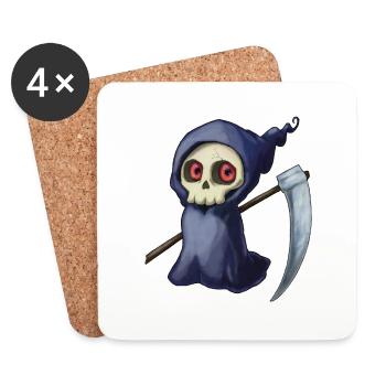 Petite mort - Dessous de verre (lot de 4) - blanc - Devant