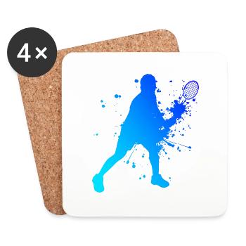 Badminton Squash Badminton Player Badminton - Coasters (set of 4) - white - Front