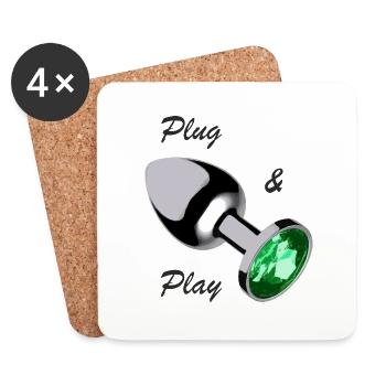 Plug and Play - Coasters (set of 4) - white - Front