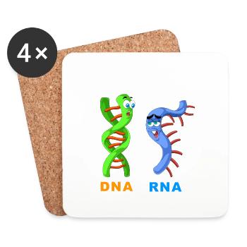 DNA RNA still single - Coasters (set of 4) - white - Front