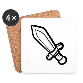 Sword - Coasters (set of 4) - white - Front