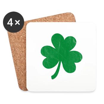 Shamrock - St Patrick's Day - Coasters (set of 4) - white - Front