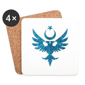 Selçuklu - Dessous de verre (lot de 4) - blanc - Devant