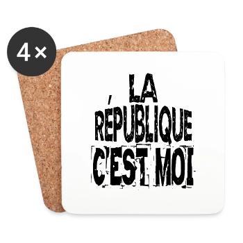 la république c'est moi - Dessous de verre (lot de 4) - blanc - Devant
