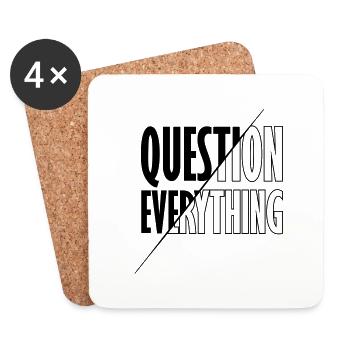 Aufklären Question Everything - Untersetzer (4er-Set) - Weiß - Vorne