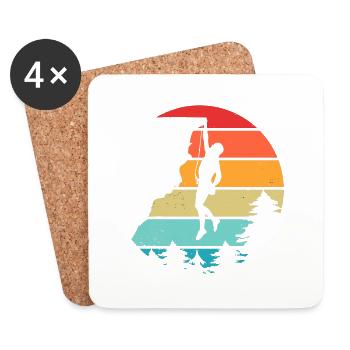 Vintage Trad Climbing - Coasters (set of 4) - white - Front