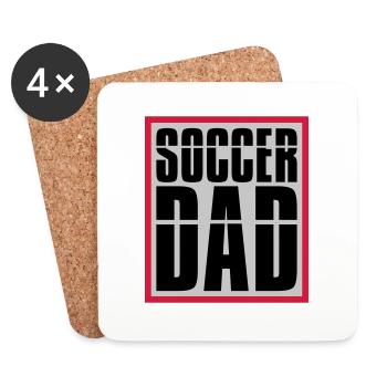 Cool Soccer Dad Logo - Untersetzer (4er-Set) - Weiß - Vorne