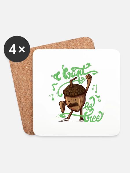 Baum sein - Untersetzer (4er-Set) - Weiß