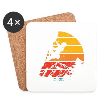 Wall Climbing Rock Climbing - Coasters (set of 4) - white - Front